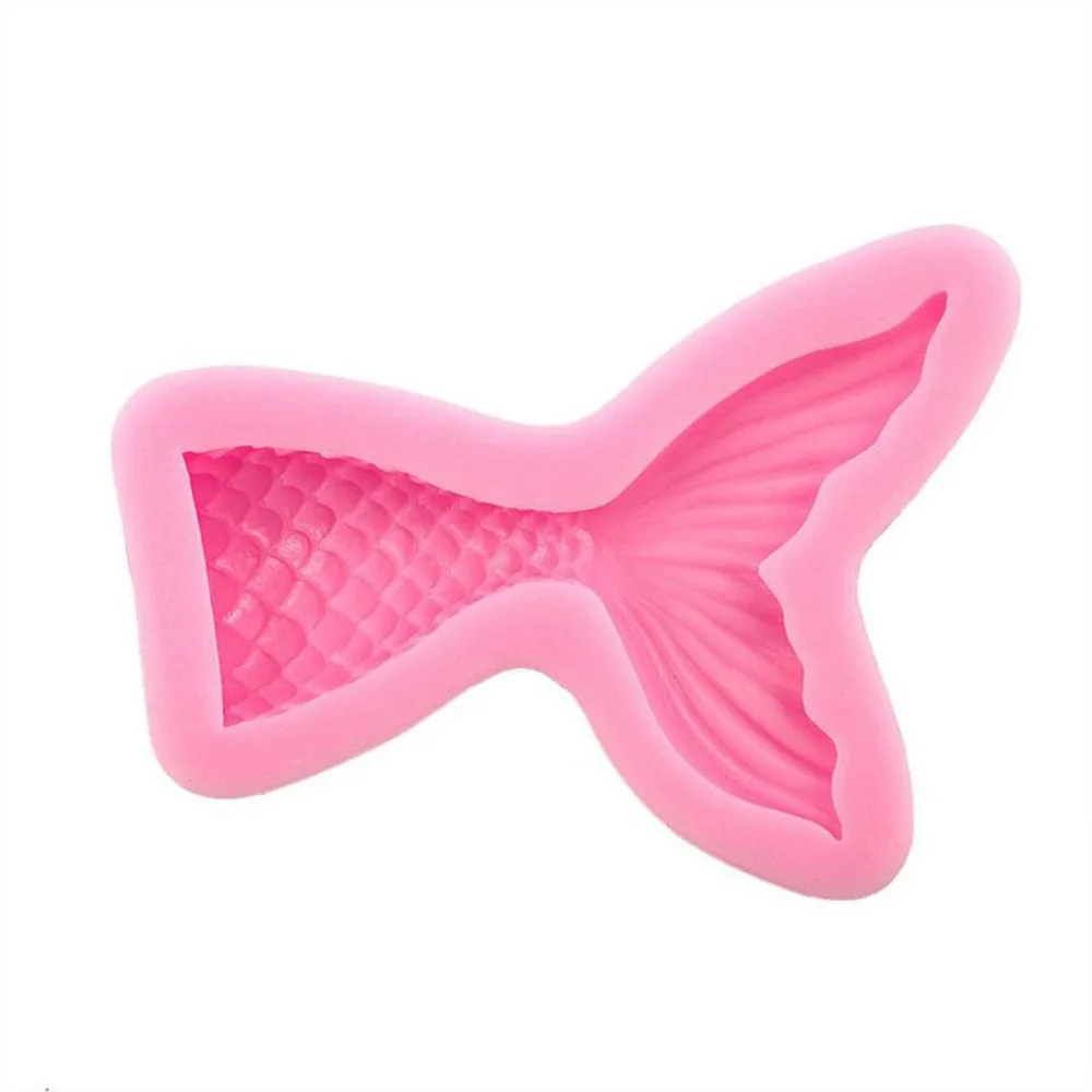 drop ship Mermaid Tail Silicone Mold Fondant Cake Mold Cupcake Decorating Tools Kitchen Baking Gum Paste Chocolate tools 10.3cm