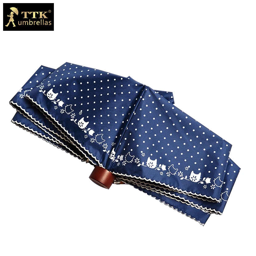 Зонт женский кружевной складной водонепроницаемый милый мини зонт от солнца