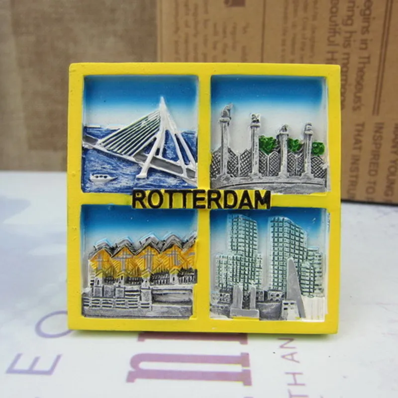 Netherlands Fridge Magnet Rotterdam Holland Tourism Souvenirs Magnets Craft Travel GIFT IDEA Home Decoration | Дом и сад