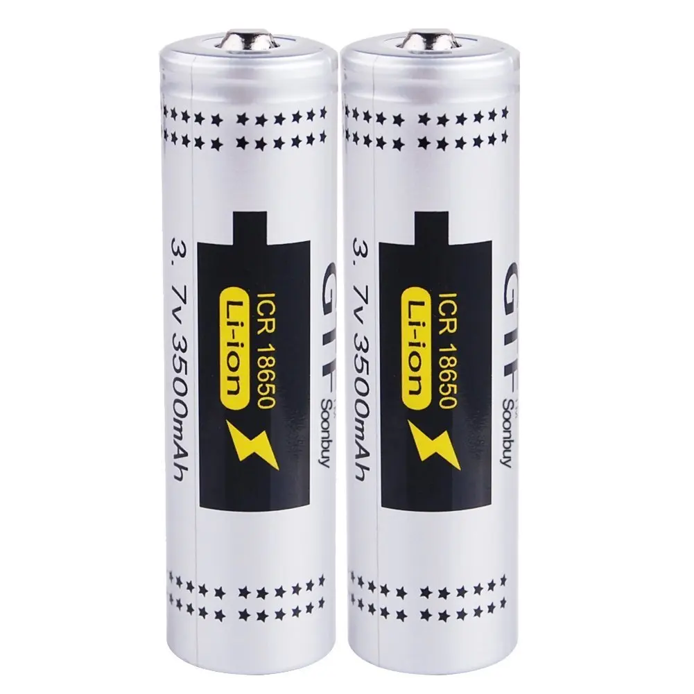GTF 4 шт 3 7 V 3500 mAh 18650 Перезаряжаемые литий ионный Батарея ICR18650 литиевых большой