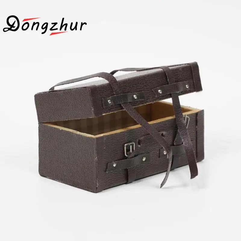 Dongzhur винтажный кожаный Ретро Чехол 1:12 кукольный домик Миниатюрная модель Diy