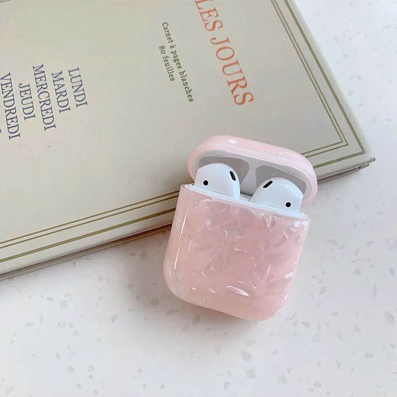 

For AirPods Case Luxury Soft Silicone TPU Conch Shell Pattern Earphone Cases For Apple Airpods 2 Cover Funda Girl
