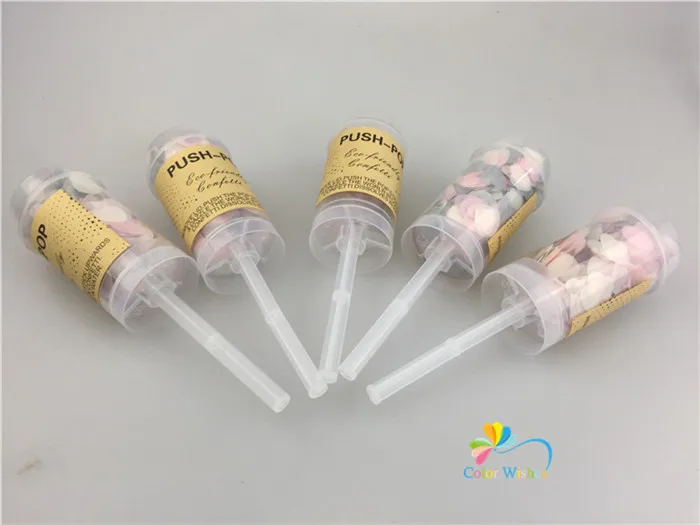 10 шт./компл. круглый пуш-ап Confetti Poppers узурпирующего Maker для свадебного торжества и дня рождения бакалавра вечерние свадебные сувениры