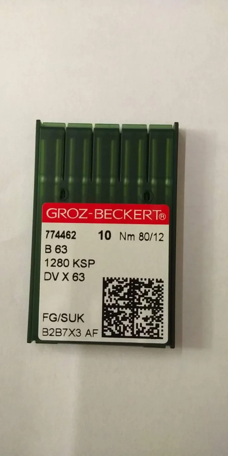 100% Оригинальные швейные иглы Groz Beckert DVX63 Nm 80/12 70/10 для швейных машин/запасных
