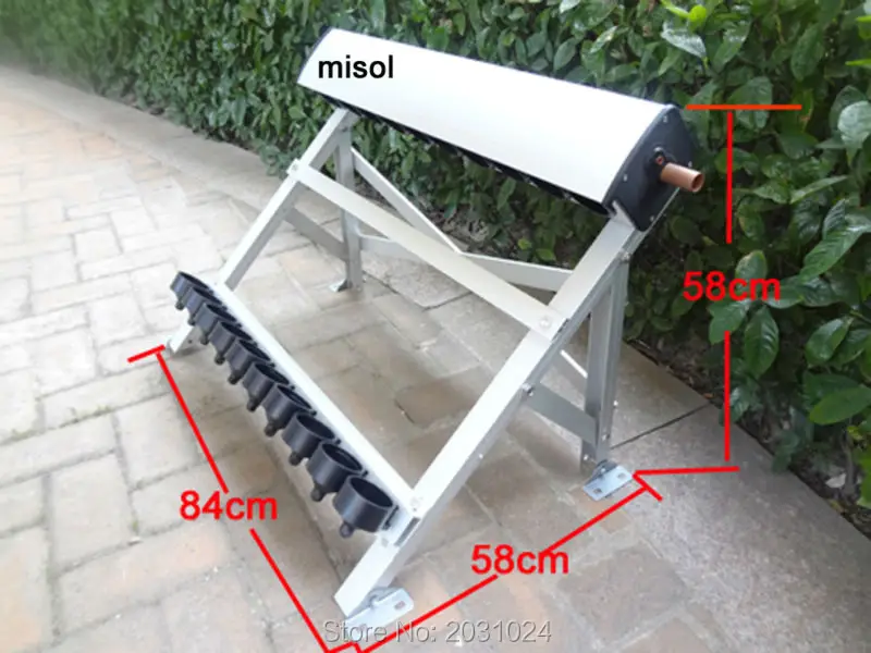 Коллектор (10 отверстий) с кронштейном для солнечного коллектора (трубка 58*500 мм)