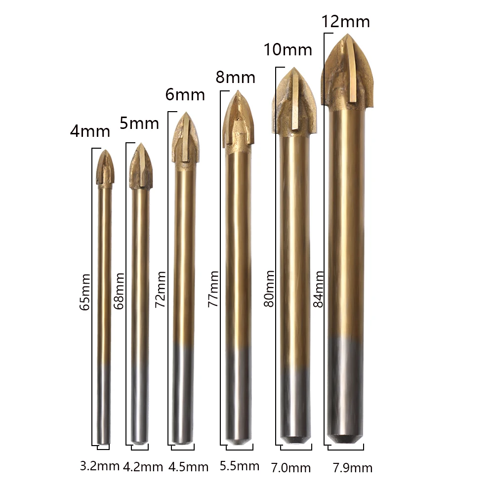 Набор сверл из карбида вольфрама DAYFULI набор твердого сплава с 4 режущими краями