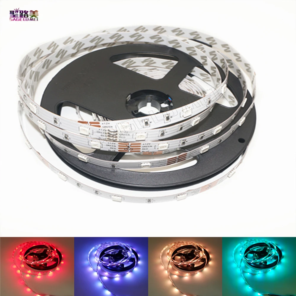 

100 meters DC12V 5m/roll 5050 LED Strip Light 30LED/M 150LEDs IP20 IP65 Waterproof RGB Flexible Tape For Home Party Decoration