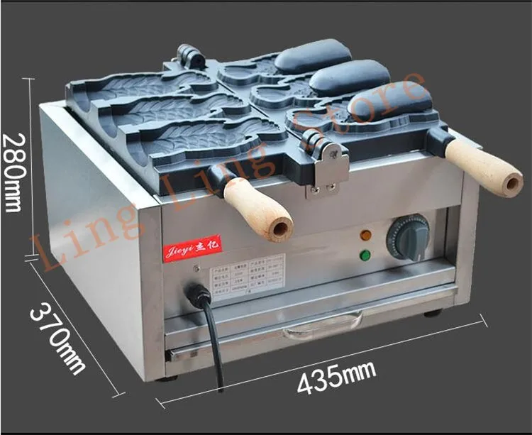 110V 220V антипригарная Коммерческая электрическая мороженое глубокий тайяки рот рыбы вафельница 3 шт. машина вафли Бейкер для мороженого