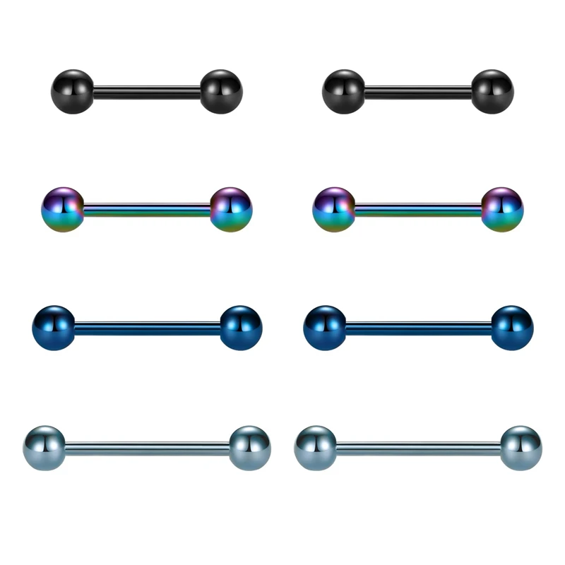 Кольца для сосков язычковые кольца прямые штанги из нержавеющей стали 14 г