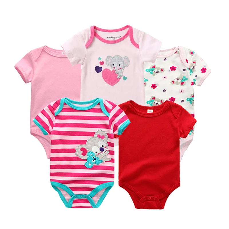 

High Quality Cheap Baby Boys Girls Clothes Short sleeve Newborn 2018 Summer Style Jumpsuits Clothing Set Roupas de bebe
