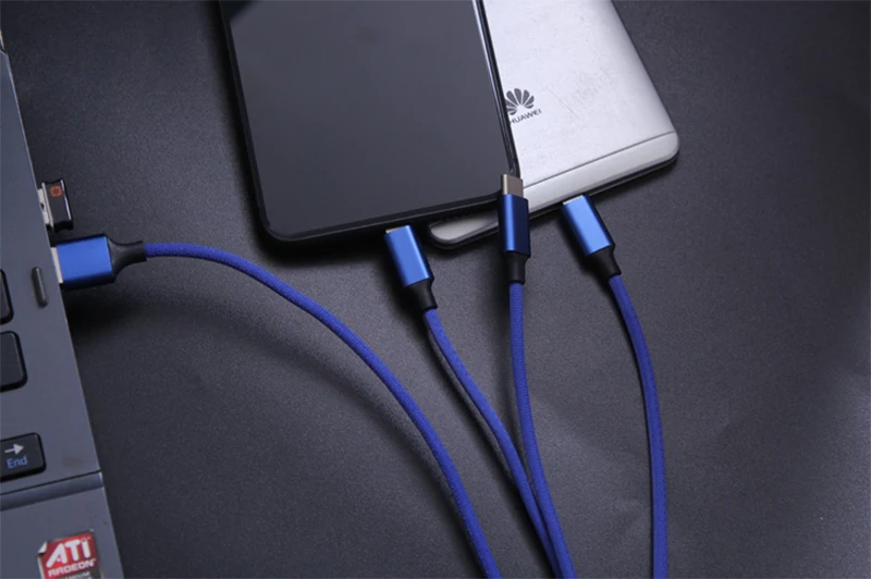 3 в 1 освещение и микро и тип-c зарядный кабель USB кабель 2.1A Быстрая зарядка USB кабель для передачи данных для samsung Xiaomi Tablet Android USB N15