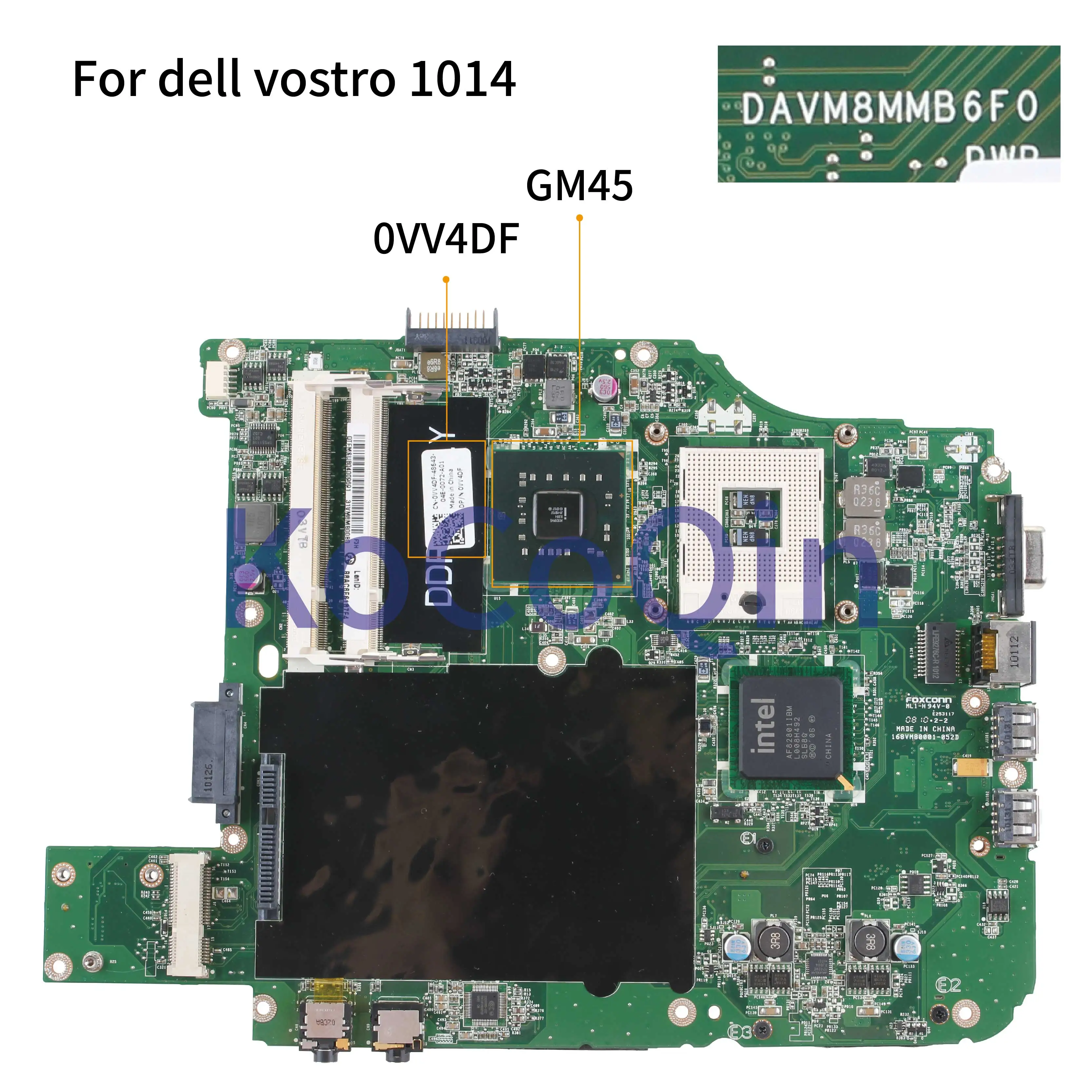 Kocoqin-placa-mãe para Laptop Dell Vostro Gm45 Placa Principal Drive 0v4df Placa-mãe para notebook
