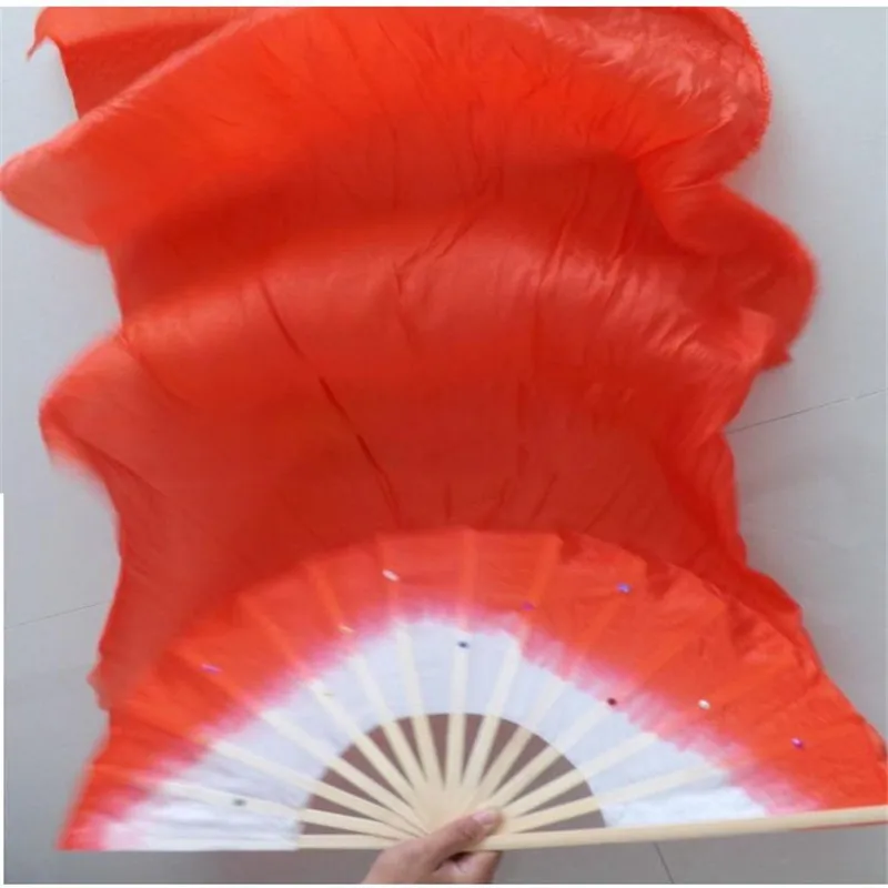 Длинная шелковая вуаль для танца живота из бамбука 1 пара 7 видов цветов ручная