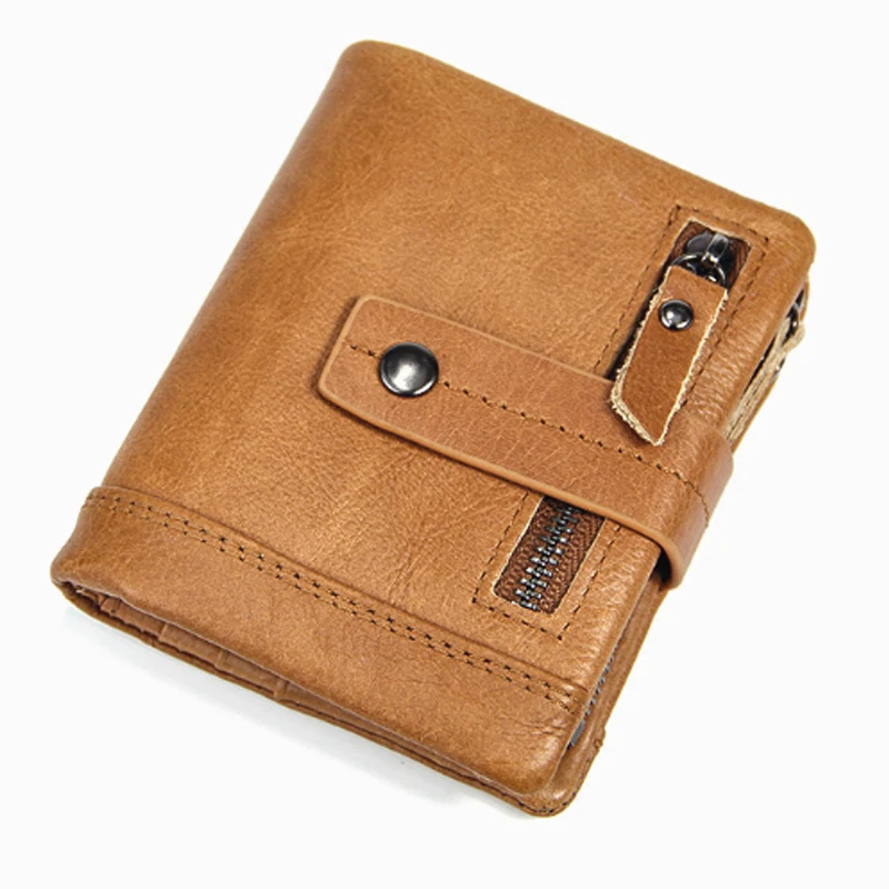 Кошелек из натуральной кожи мужской портфель подарок Cudan Portomonee Perse Карманный для