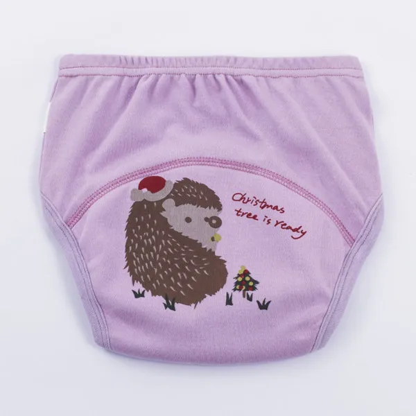 Hedgehog 5 слоев, от 6 до 22 кг, моющиеся подгузники для маленьких девочек, детские тканевые подгузники, многоразовые хлопковые тренировочные трусики, шорты - Цвет: Hedgehog