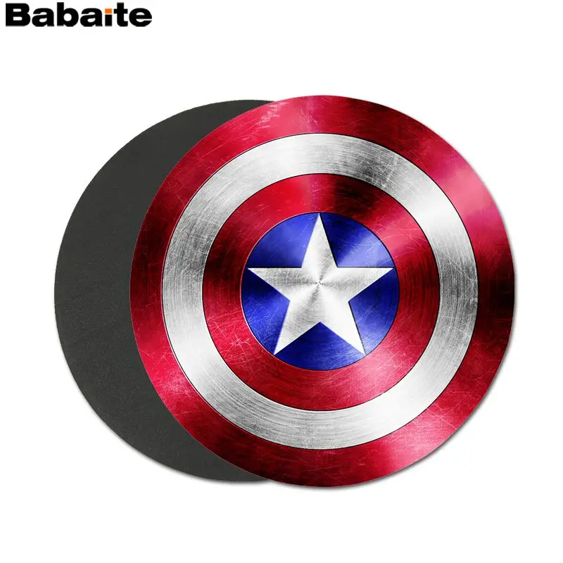 20x20cm Babaite пользовательские кожи Marvel супергерой Капитан Америка Железный человек коврики для мыши игровой коврик для ПК ноутбук - Цвет: 20x20cm