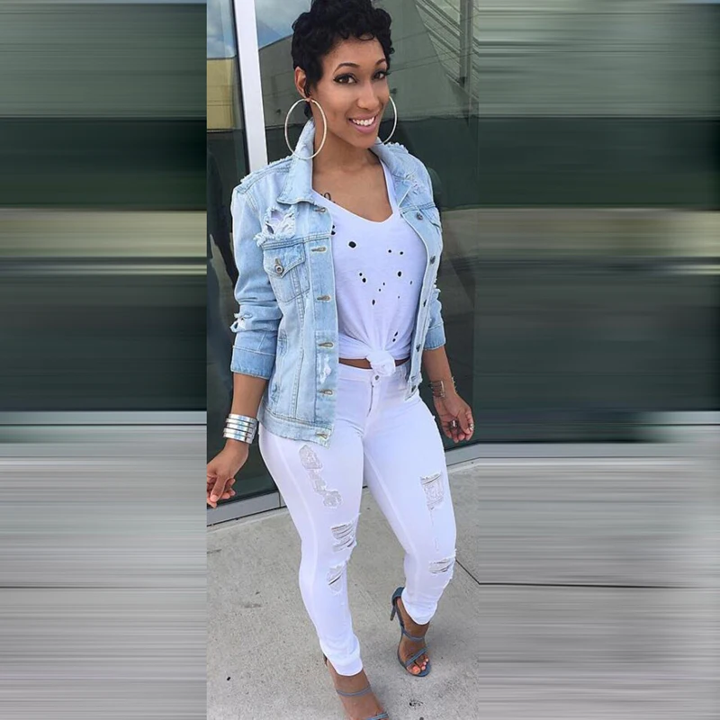 Женское джинсовое пальто HENGSONG свободное свободного покроя на осень и зиму