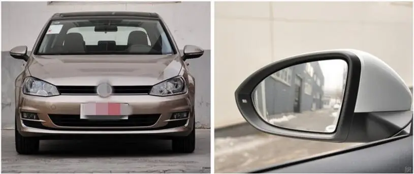 golf 7 Светодиодный Отопление задний указатель поворота синий кривизны против запотевания ослепительно зеркало заднего вида для VW GOLF 6 7 MK6 MK7 - Цвет: golf 7
