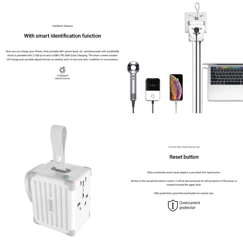 42 Вт USB C PD Type по всему миру Смарт зарядное устройство 4000 Международный адаптер