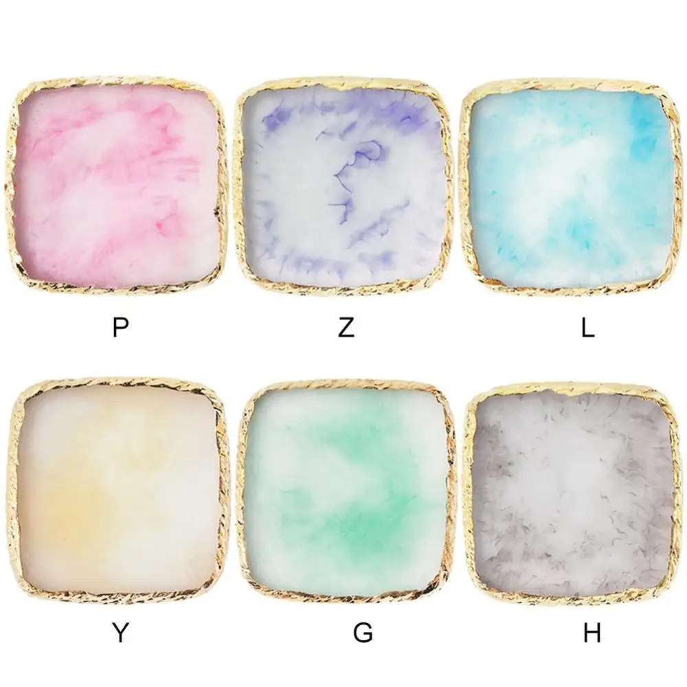 

Square Resin Agate Piece Jewelry Display Board Household Nail Palette Photography Props