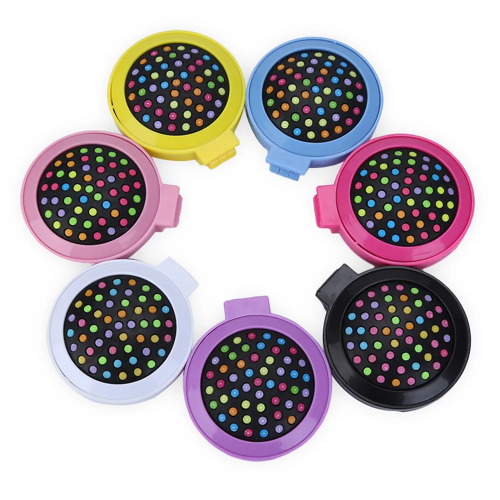Портативный Радуга Здоровый Уход За Волосами Мини Круглый Массаж Гребень с