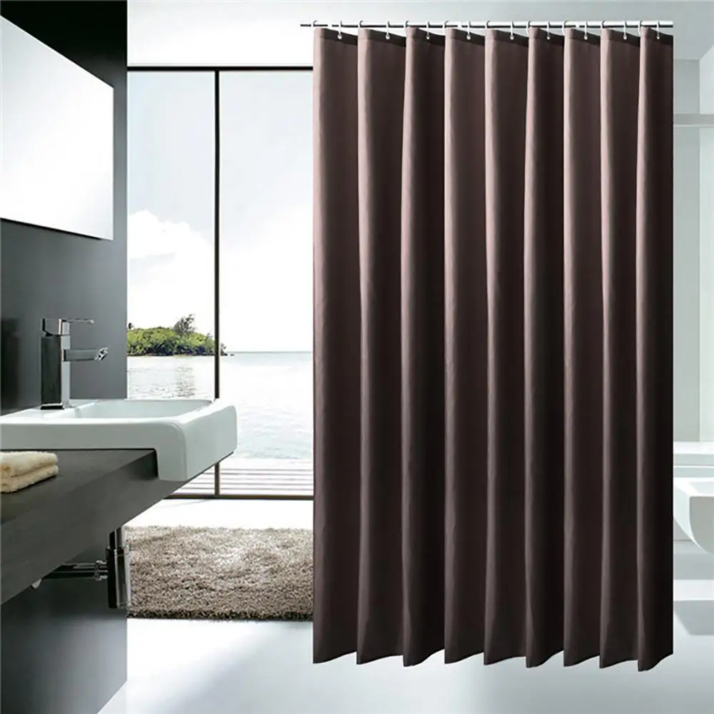 

Pure Color Waterproof Shower Curtain Bathroom Drape Mould Proof Hotel Decoration Shower Curtains Fashion