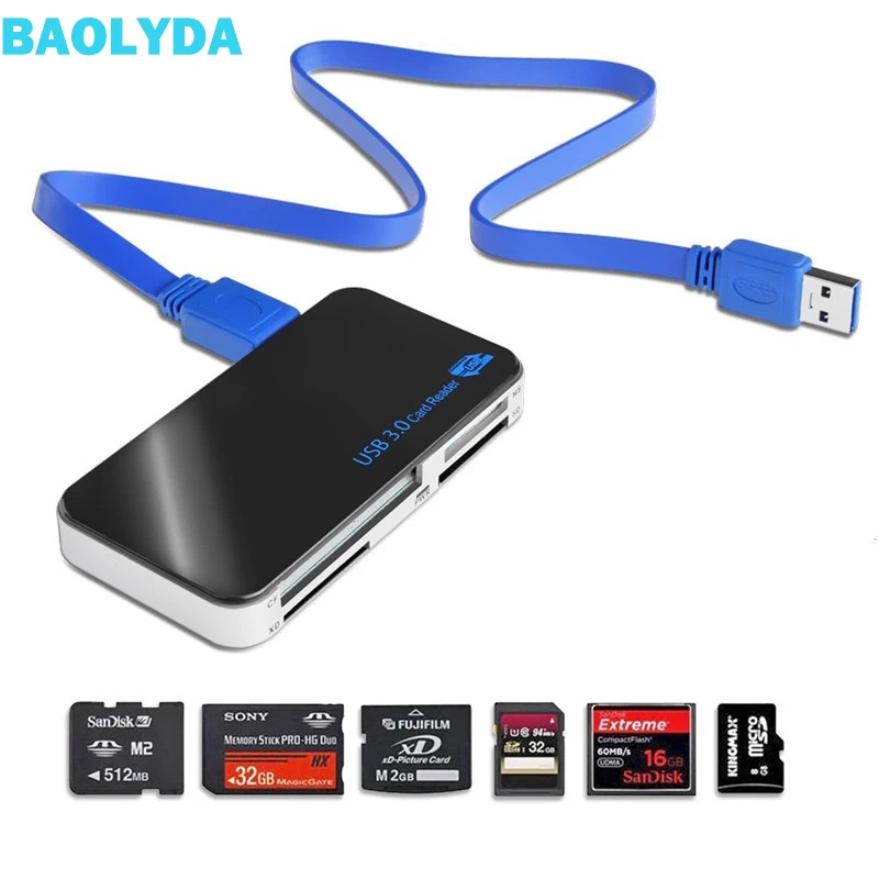 Baolyda Micro USB кардридер 3 0 SD/TF все в одном SD/Micro SD/TF/CF/MS Compact Flash Smart карта адаптер |