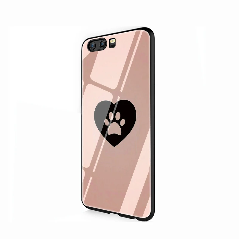 G10 Собака след Paw чехол из закаленного стекла для телефона для huawei P10 P20 P30 Коврики 20 Honor 9 10 Lite 7A Pro 8X Y6 Y9 P Smart - Цвет: G10
