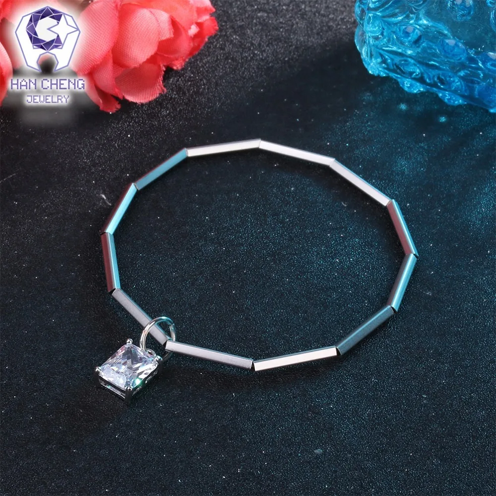 Новый модный простой браслет HanCheng с подвесками из металлической проволоки