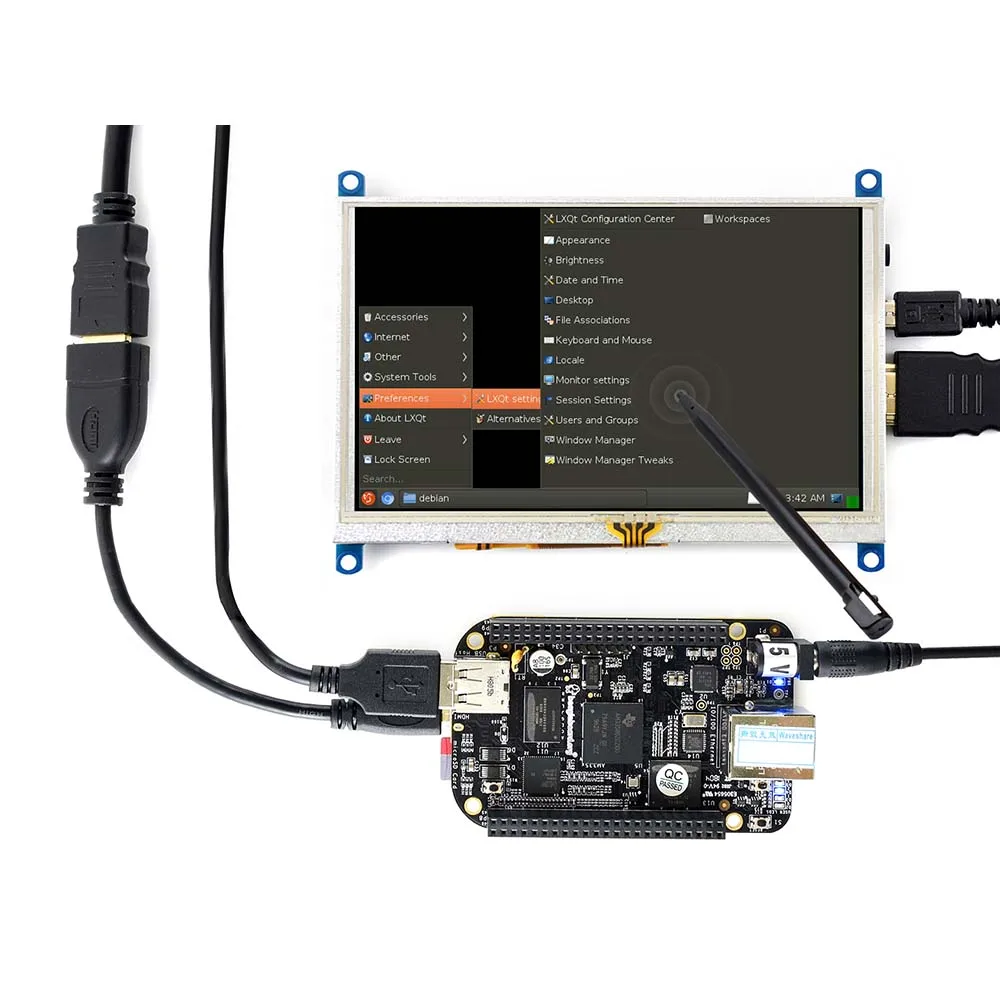 5 дюймов 800x480 резистивный сенсорный ЖК-экран интерфейс HDMI поддержка Raspberry Pi BB Black