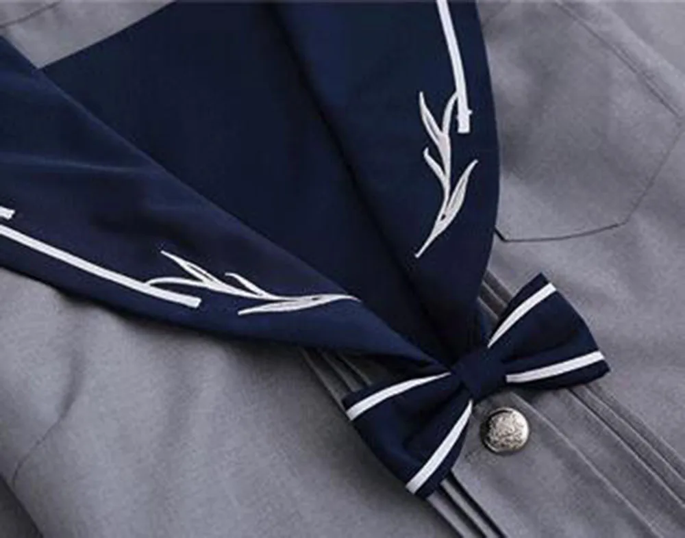 Sailor Suit Japanese School Student Girl Cosplay Costume Long Sleeve Pleated Skirt | Тематическая одежда и униформа