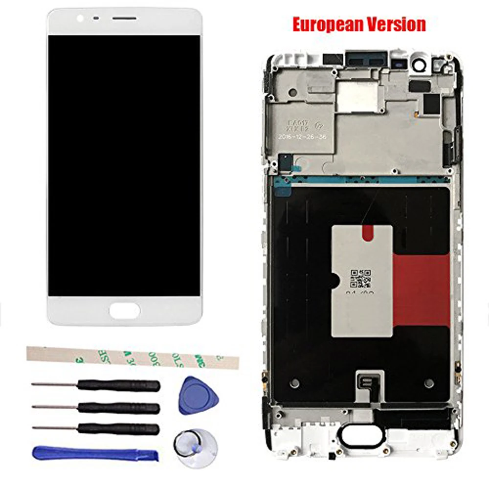 Replacement Parts For OnePlus 3 Three 1+3 A3000 A3003 4.0D +1.4CM Euro LCD Display Touch Screen Digitizer Assembly +Frame | Мобильные