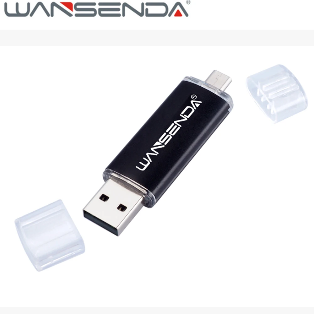 Флеш накопитель WANSENDA USB 2 0 OTG 256 ГБ 128 64 32 16 Micro карта памяти 8 Гб|otg usb flash drive|flash driveusb