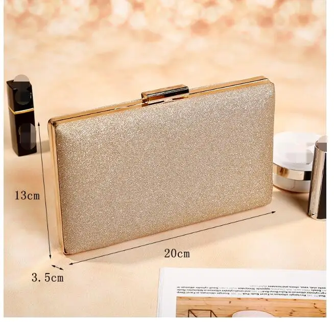 DHL 10 pieces Sequined Clutch Women's Evening Bags Bling Day Clutch Gold silver Color Lock Wedding Purse Handbag with chain