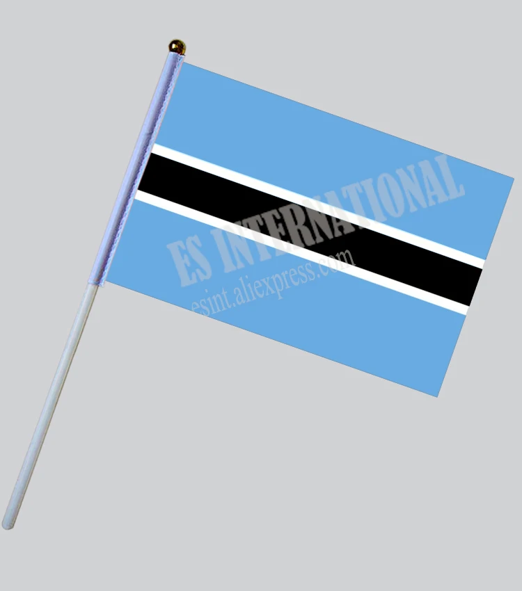 

Botswana Hand Flag National Hand Flag 14*21cm Polyester Small Size Flying Banner Custom Hand flag