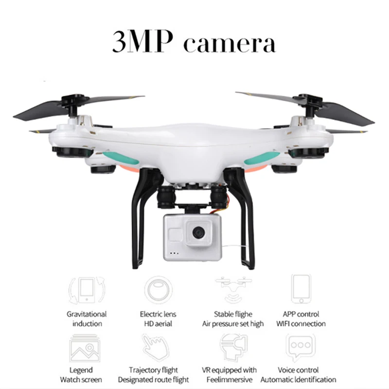 DM006 Шестиопорный фиксированный четырехосный самолёт RC Drone 6 осевой пульт
