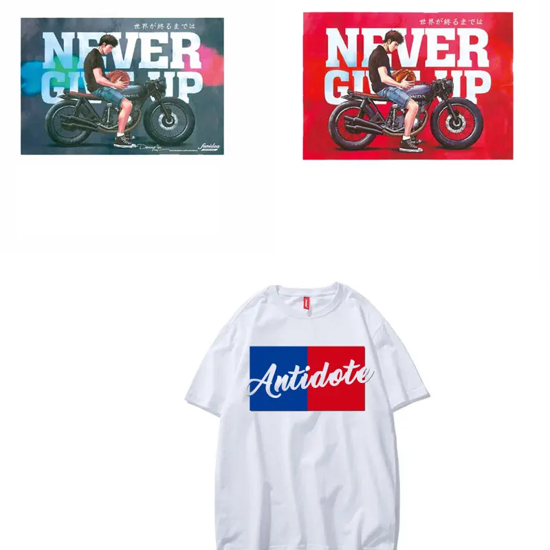 

Fashion Trend Large Letter Patch Heat Transfer Ironing Stickers Vinyl Motorcycle Clothing Application Appliques Thermal Press E
