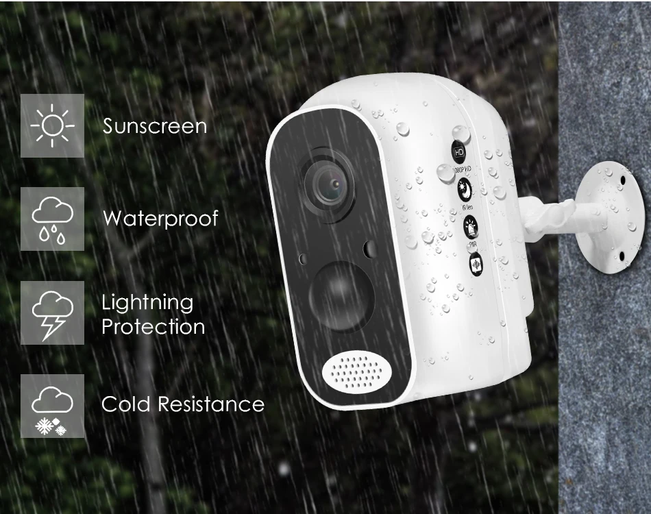 Батарея wifi IP камера 1080P перезаряжаемая 10400mA на батарейках беспроводная домашняя безопасность cctv Камера PIR сигнализация водонепроницаемая
