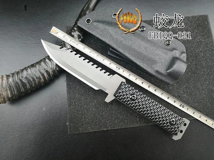 FBIQQ Xiaolong Военный нож для самообороны выживания на открытом воздухе в полевых