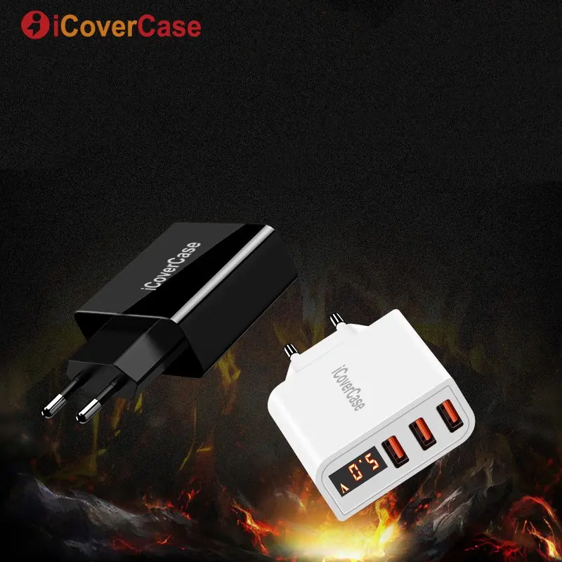 3 порта USB LED Телефон настенное зарядное устройство Быстрая зарядка дорожный