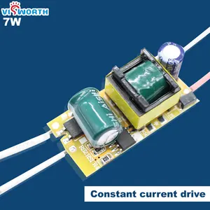 7*1 Вт Светодиодный драйвер 7 Вт светодиодный трансформатор высокой мощности5730 СВЕТОДИОДНЫЙ Драйвер лампы IC вход 85-265 в выход 12-24 В Высокое качество Бесплатная доставка
