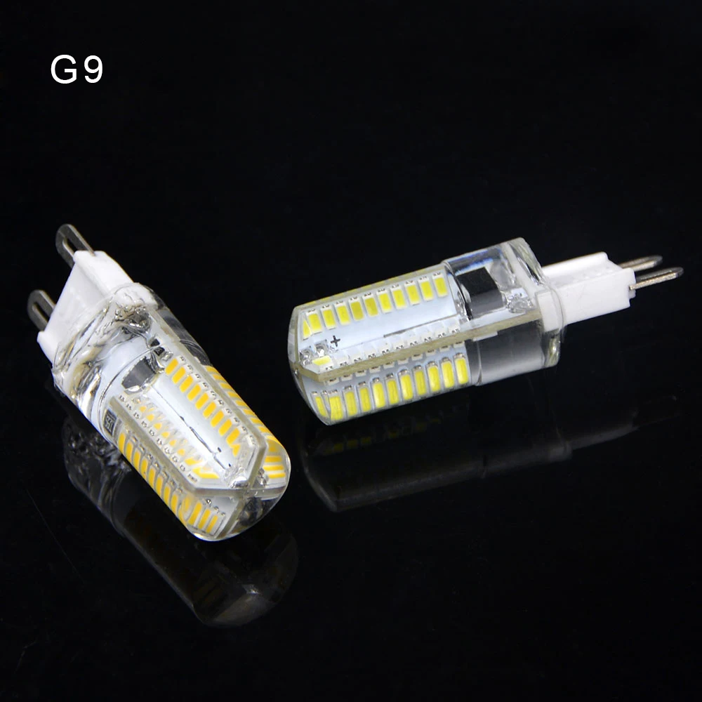 Приглушаемая мини лампа G9 G4 E14 светодиодная 110 220 В 64 светодиода кукуруза для