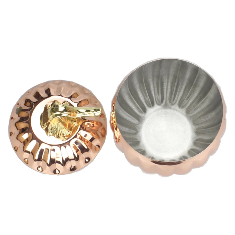 304 stainless steel copper plated cocktail glass creative pumpkin cup shape gold lid bar wine 500ml | Дом и сад