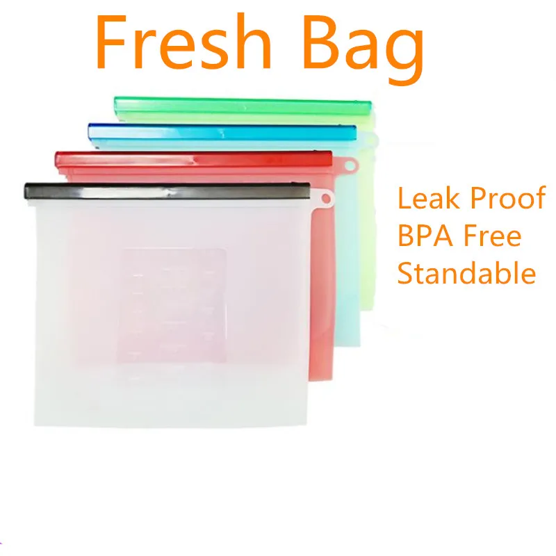 1 шт. многоразовая печать силиконовая пищевая свежая сумка вакуумный упаковщик