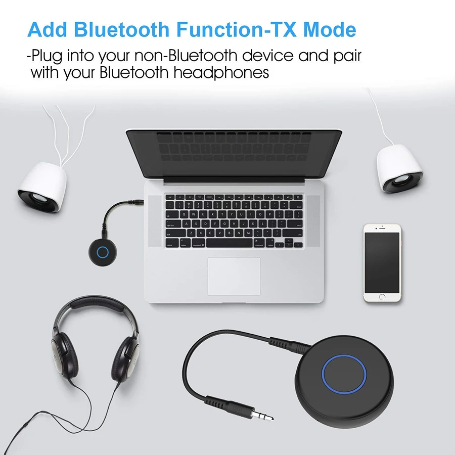 Bluetooth передатчик 3 5 мм разъем 0 адаптер для ТВ компьютера ноутбука Запуск аудио