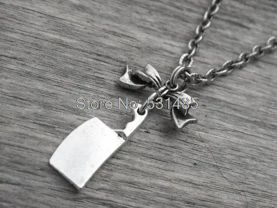 Серебряный нож мясника и лук 12 шт./лот ожерелье топорик готический ужас убийца