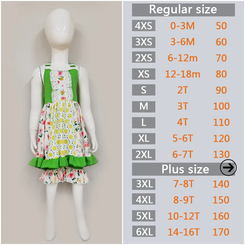 Wholesale Dress Boutique Clothes Children Sleeveless Cotton Fabric Baby Remake Girls Ruffle Dresses LYQ903-668-HY | Детская одежда и