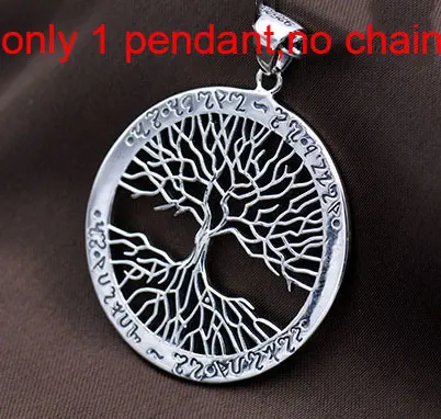 only one pendant 925 пробы серебряная подвеска реального Чистая натуральная S925 одноцветное тайское серебро дерево подвески для Для мужчин Для женщин ювелирных изделий - Окраска металла: only one pendant