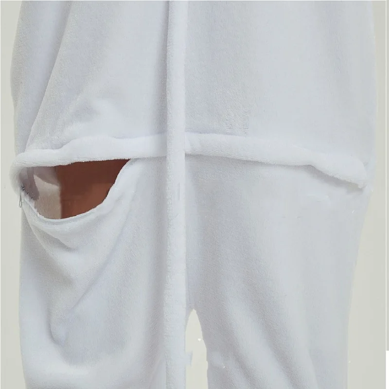 Новинка 2019 г. Милый Белый Кот Onesie Kigurumi для женщин с длинным рукавом животных