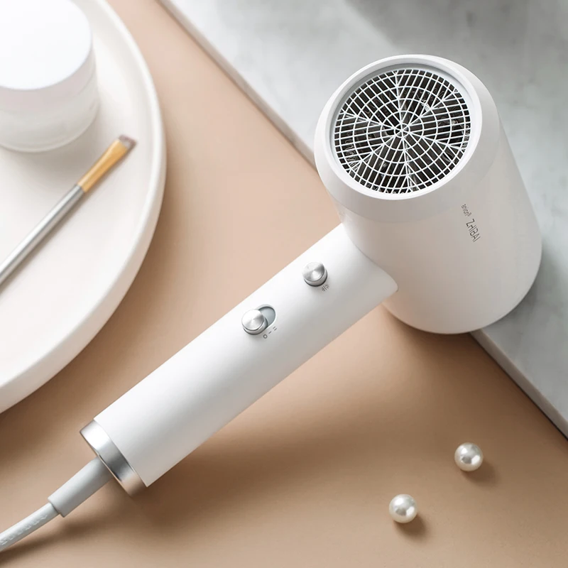 Оригинальный мини фен для волос Xiaomi Zhibai Anion портативный Быстросохнущий 1800 Вт Mi